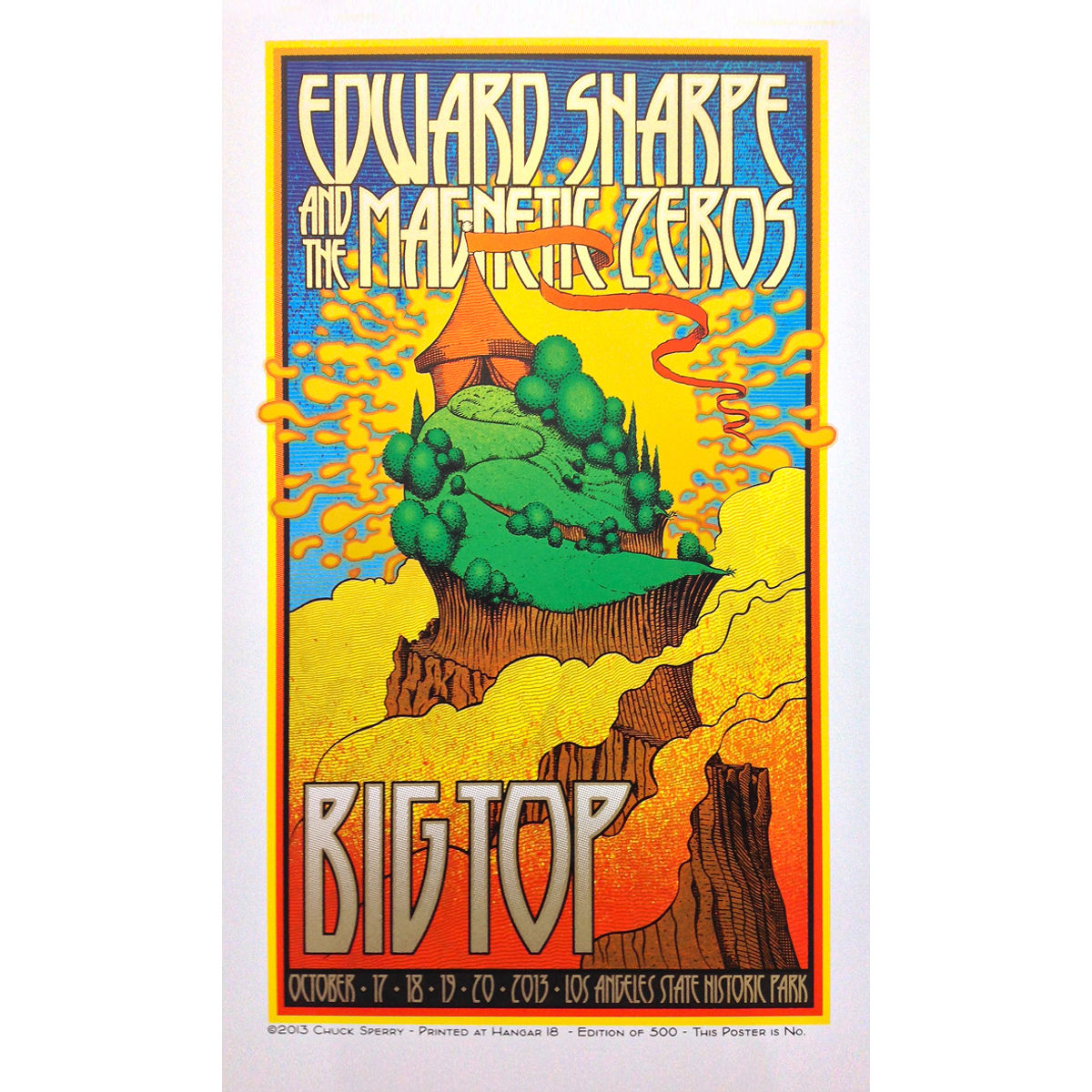 Edward Sharpe and the Magnetic Zeros, Big Top (hand-printed silkscreen)