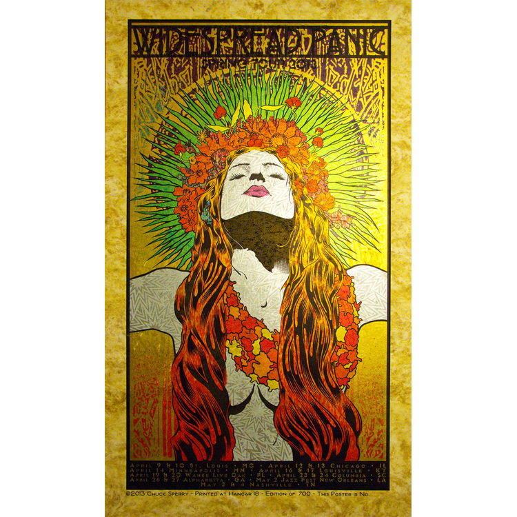Widespread Panic • Spring Tour 2013 Parchment Edition by Chuck Sperry