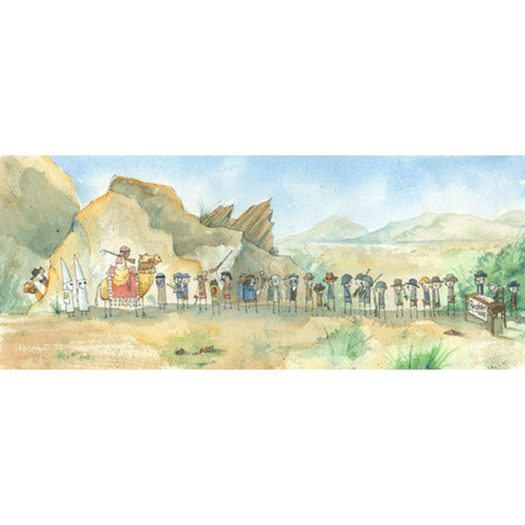 Rustlers, cut throats, murderers, bounty hunters, desperados, mugs, pugs, thugs, nitwits, halfwits, dimwits, vipers, snipers, con men, Indian agents, Mexican bandits, muggers, buggerers, bushwhackers, hornswogglers, horse thieves, bull dyk by Drew Falchetta