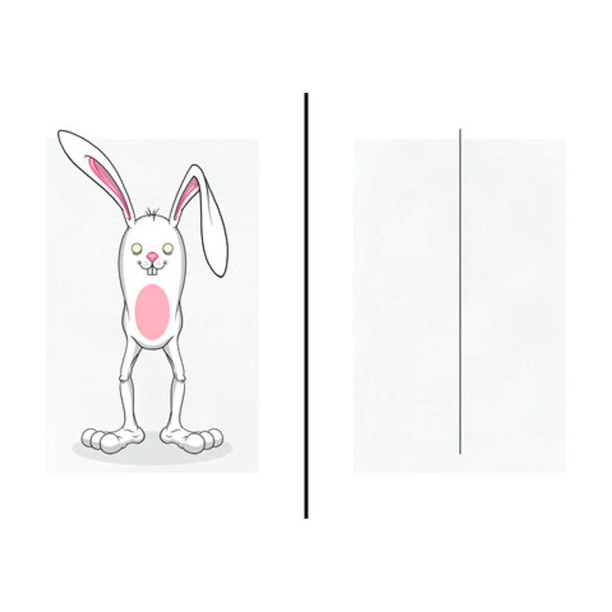 Bunnywith 2 Dimensions (Front & Side View 2-Pack)
