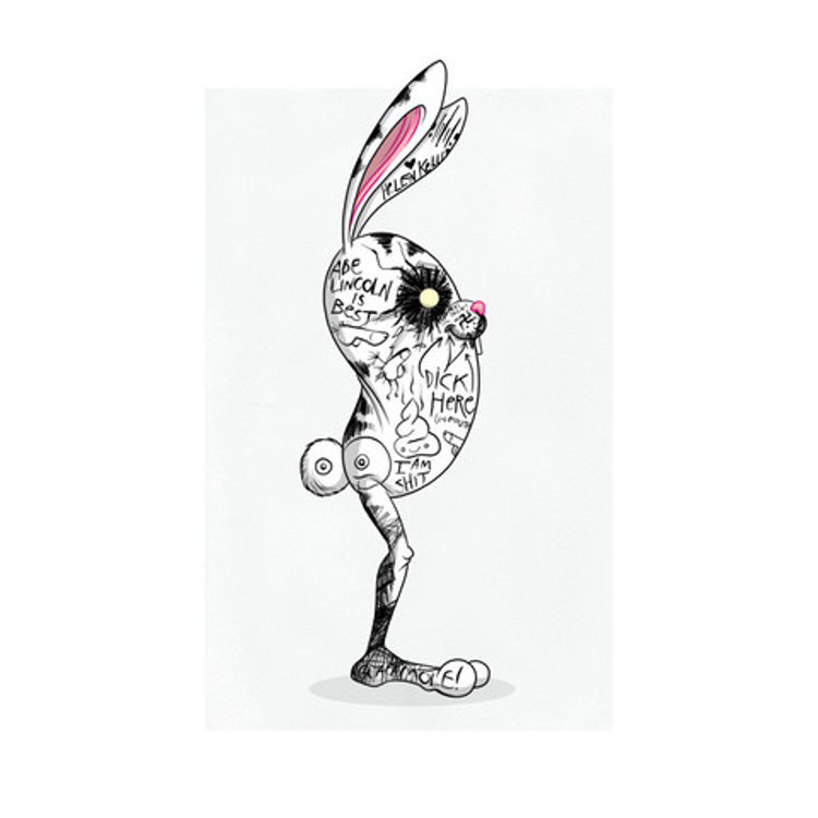 Bunnywith Cruel Friends by Alex Pardee