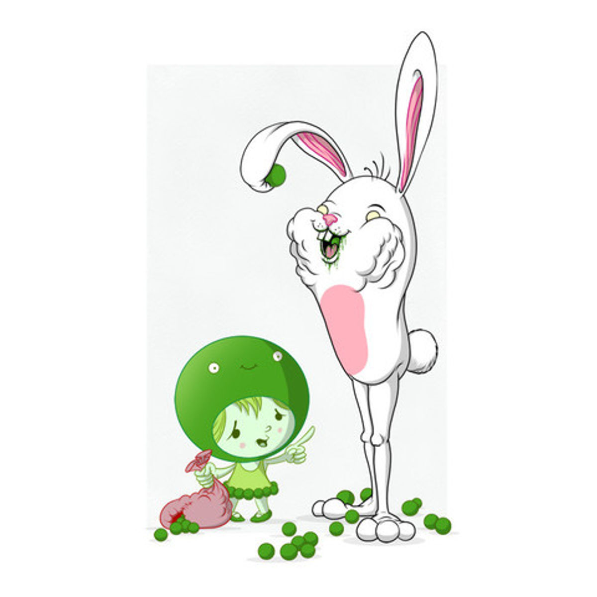 Bunnywith Her Peas