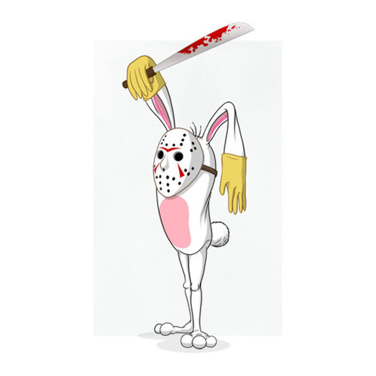 Bunnywith Hockey Mask by Alex Pardee
