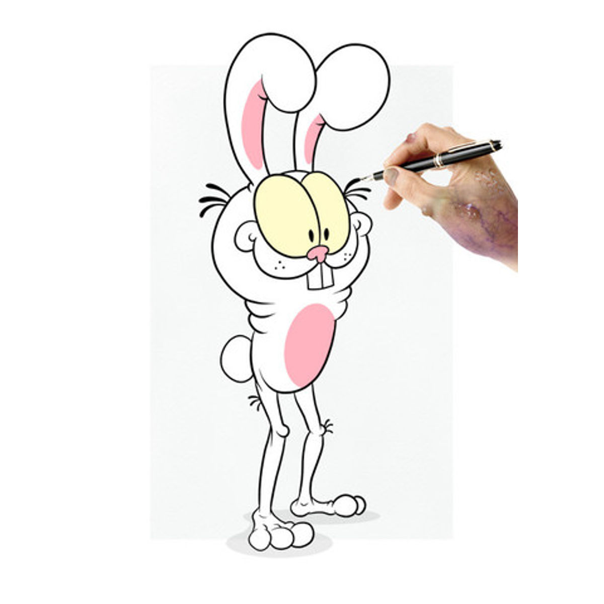 Bunnywith Jim Davis' Hand