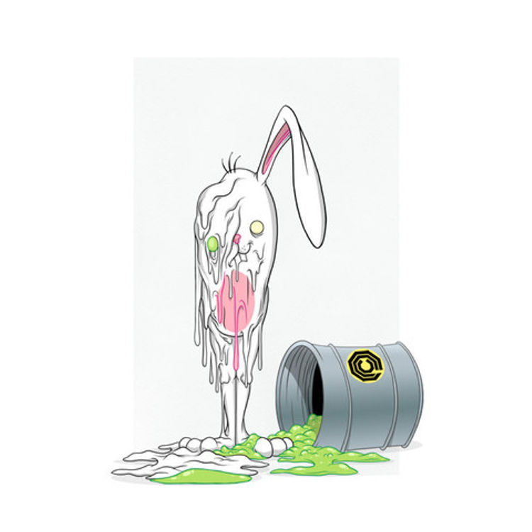 Bunnywith Toxic Waste by Alex Pardee