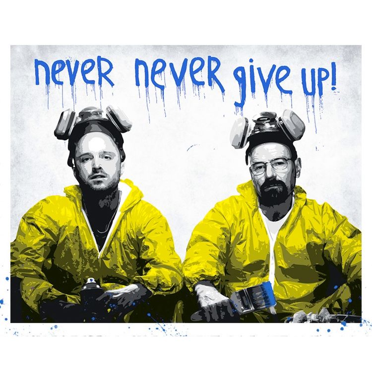 Never Give Up - Blue by Sixstringer