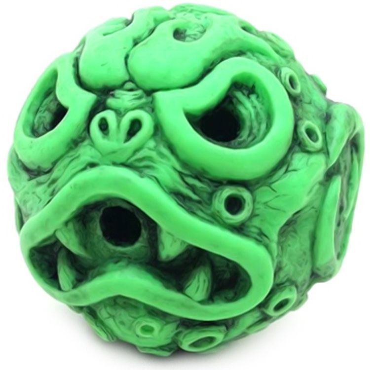 Ooze-Ball Neon Green w/Custom Black Rub by Zectron