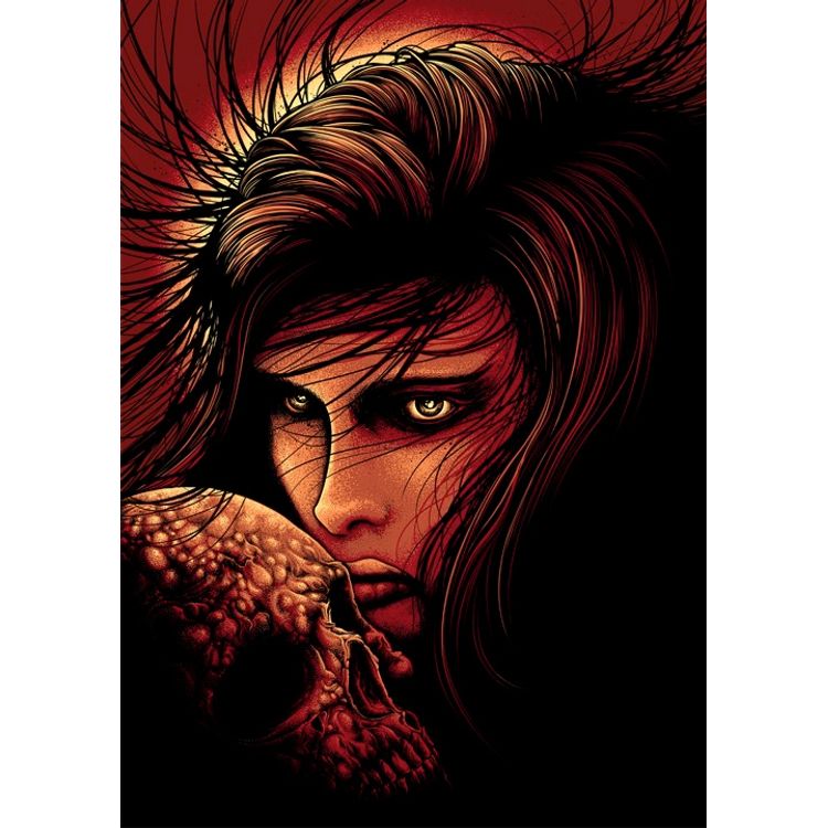 Thanatos - Orange by Dan Mumford
