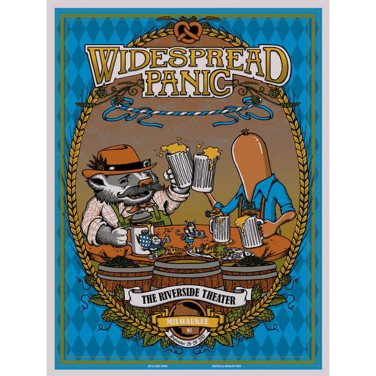 Widespread Panic – Milwaukee, WI 2013 (Silver) by Matt Leunig