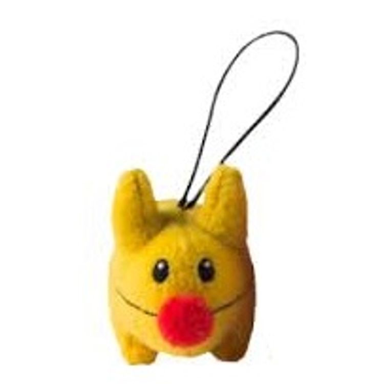 Yellow Happy Labbit Mini Plush by Frank Kozik