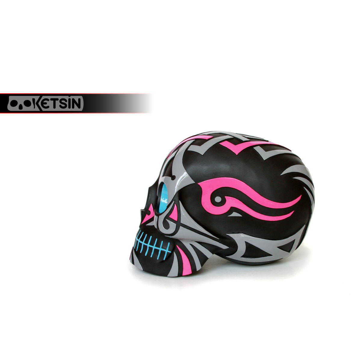 Ketsin Tattoo - Pink/Grey w/ Blue Eyes