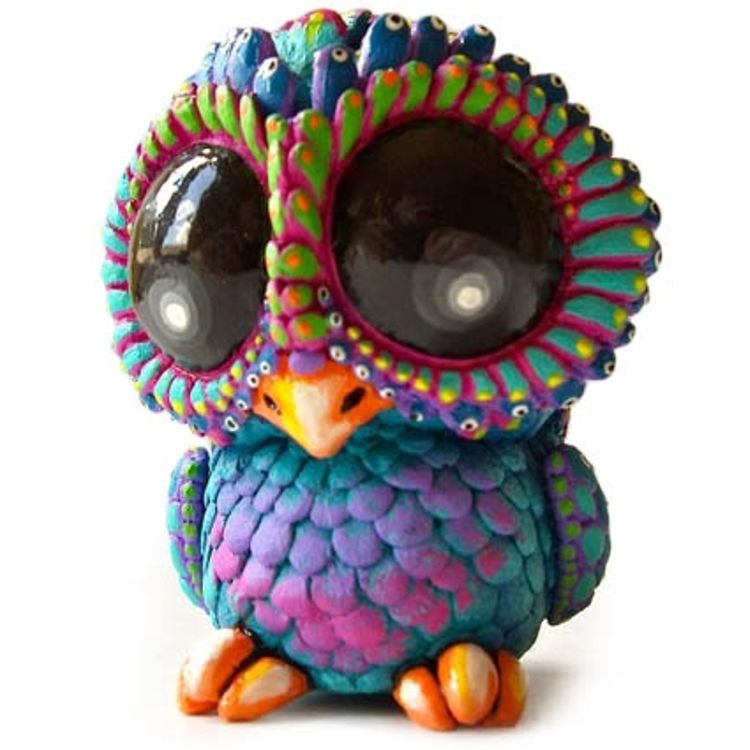 Baby Owl - Peacock by SeriouslySillyK (Kathleen Voigt)