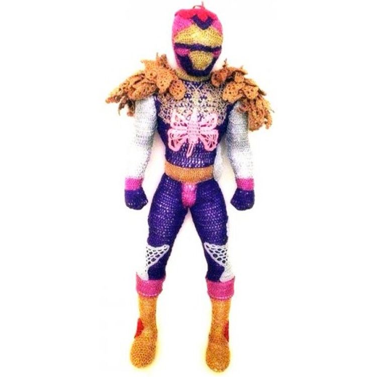 Crocheted Power Ranger by Olek