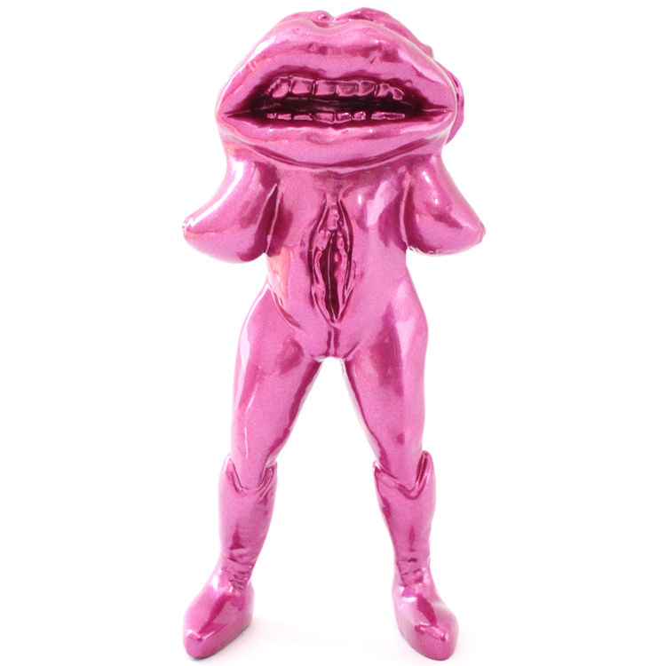 Lips Vagina Monster - Metallic Pink by Carlos Enriquez Gonzalez