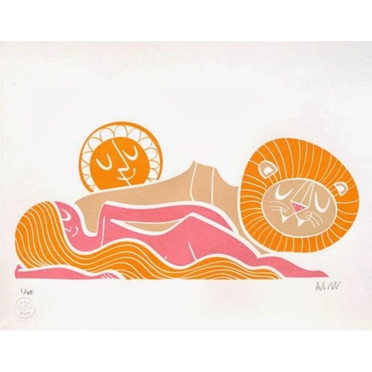 Girl Lion Sun by Amanda Visell