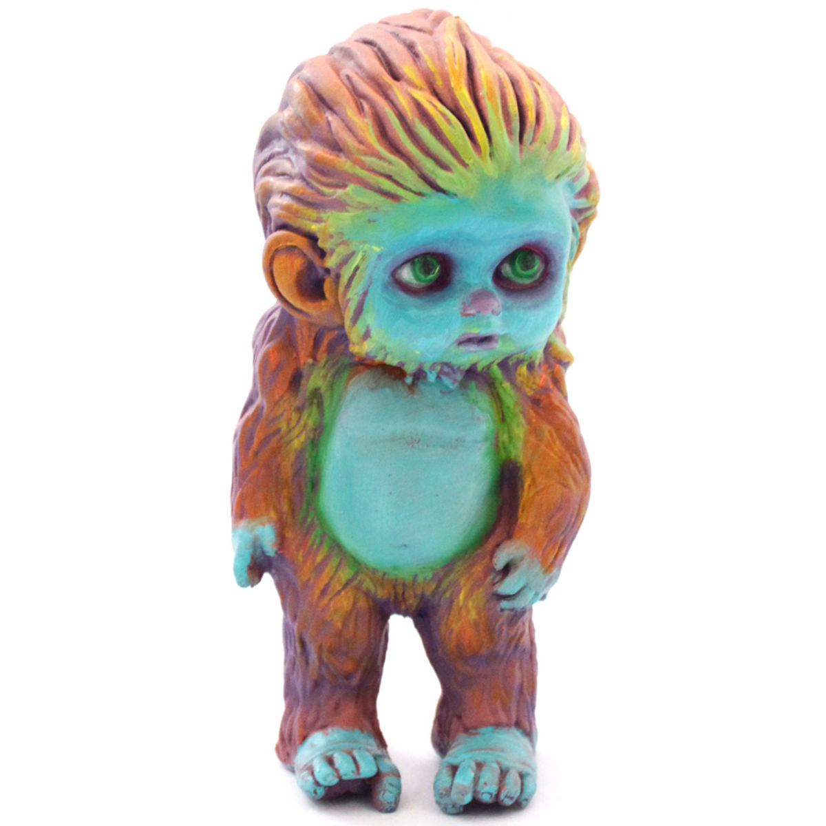 Little Bigfoot - Orange with Blue Face