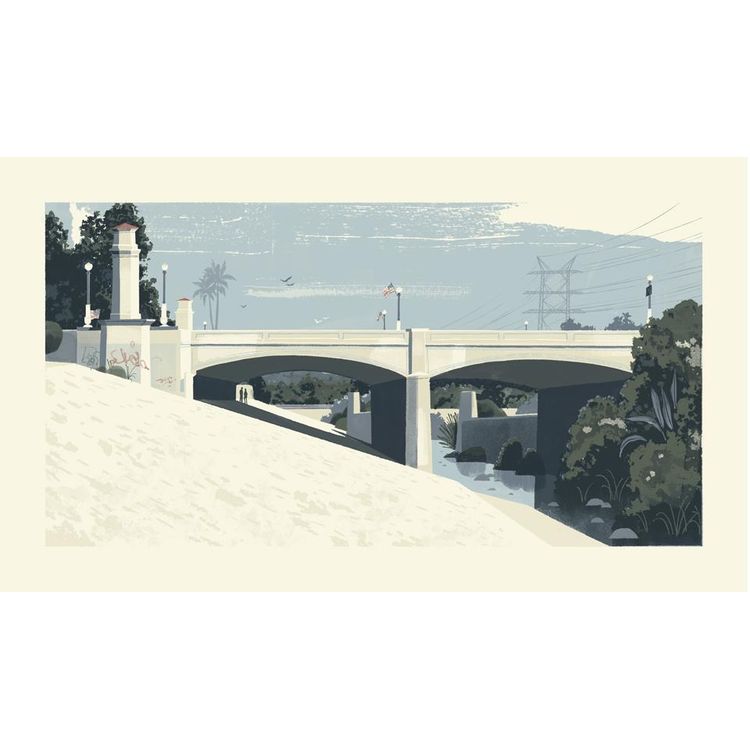 The LA River and Hyperion Bridge by Chris Turnham