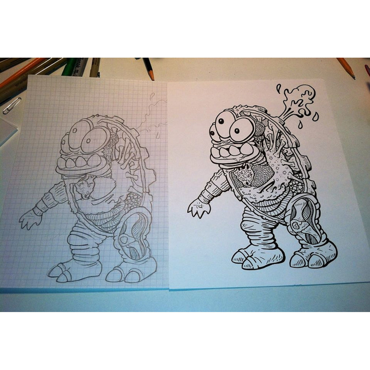 Spike Wad Anatomy drawing set