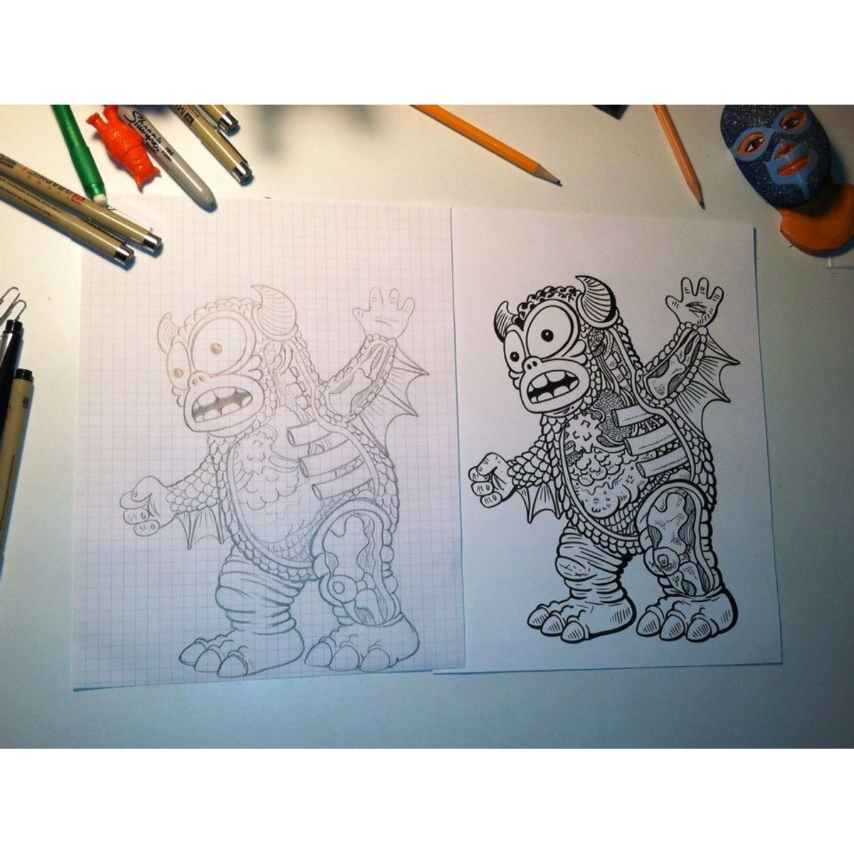 Greasebat Anatomy drawing set