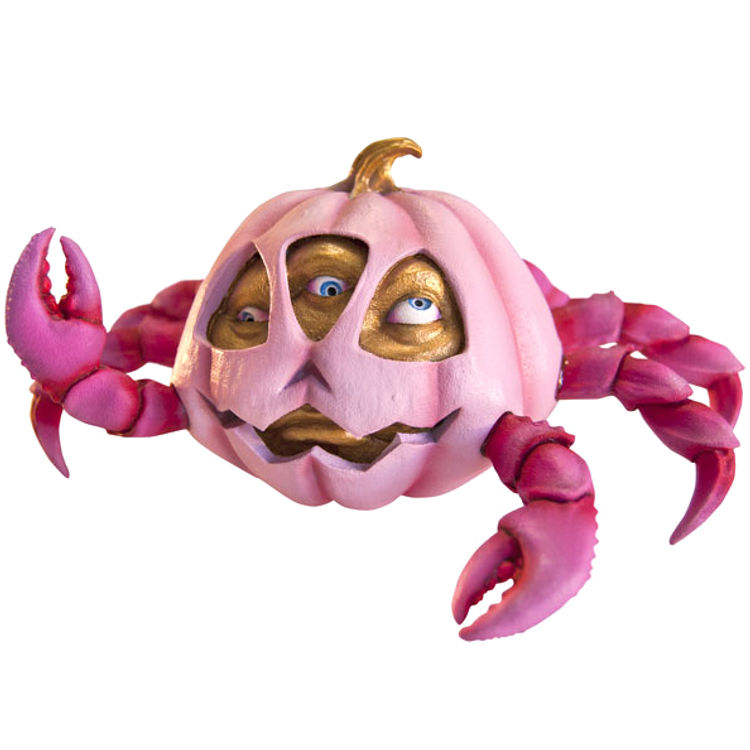 Pumpkin Crab - Pink & Gold by Jim McKenzie