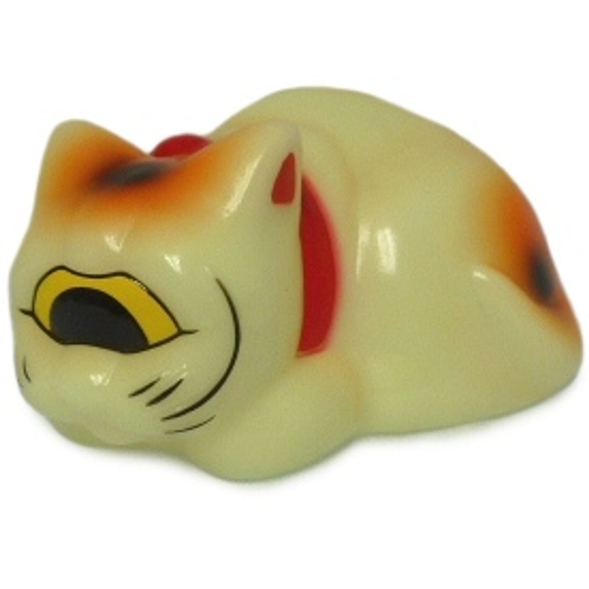 Sleeping Fortune Cat - GID Red Collar