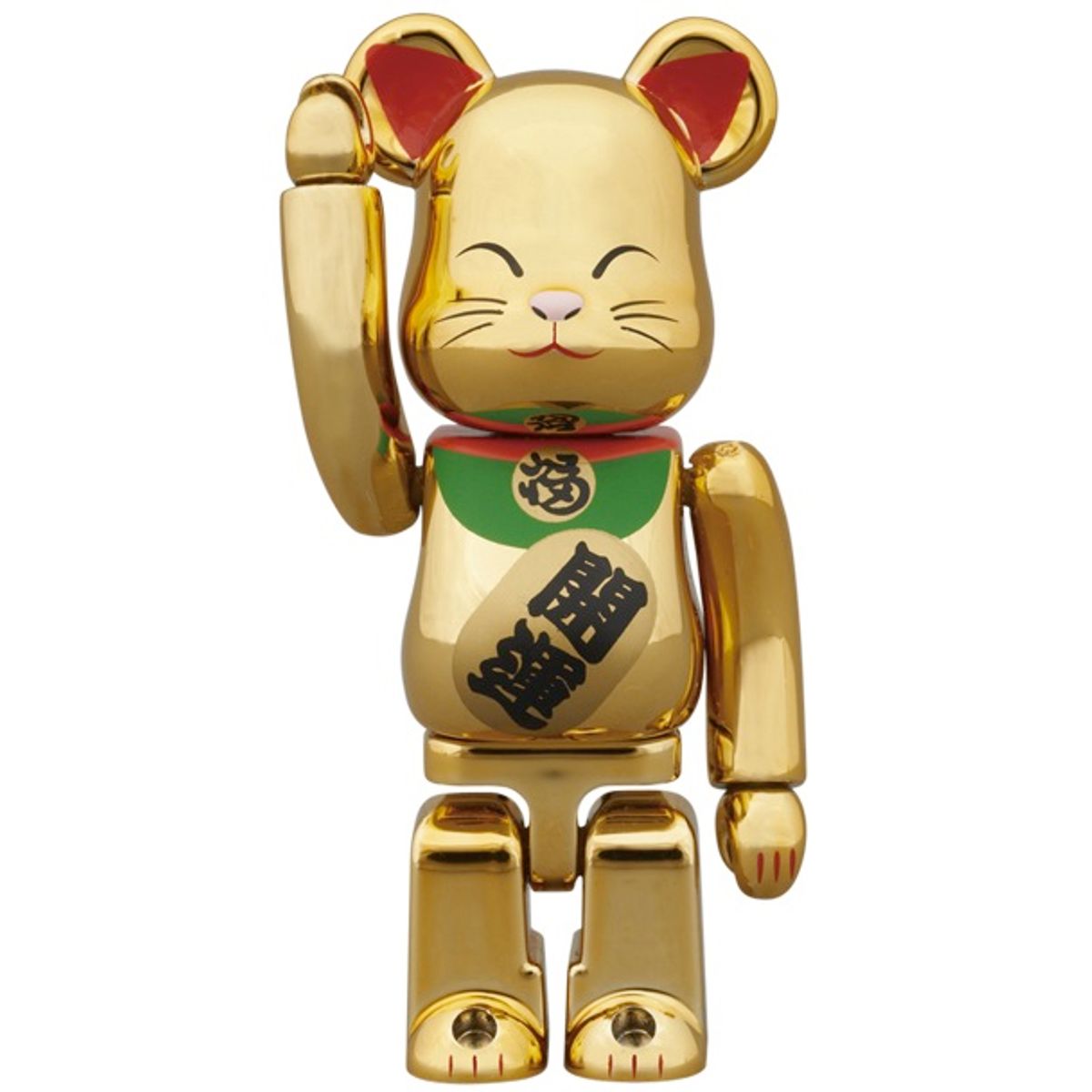 Gold Beckoning Maneki Neko Be@rbrick - 100%