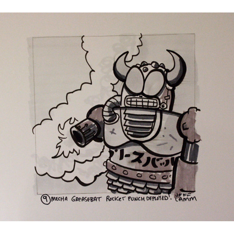 Mecha Greasebat Rocket Punch Deployed! by Jeff Lamm