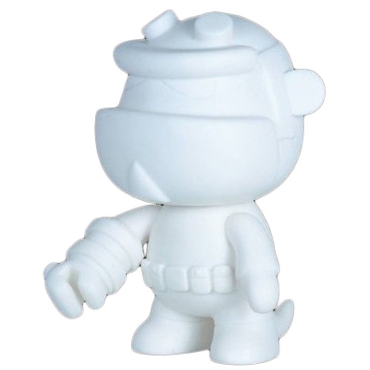 Whote DIY Hellboy Mini Qee by Mike Mignola