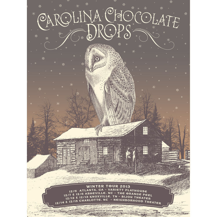 Carolina Chocolate Drops – Winter Tour 2013 by Status Serigraph (Justin Helton)