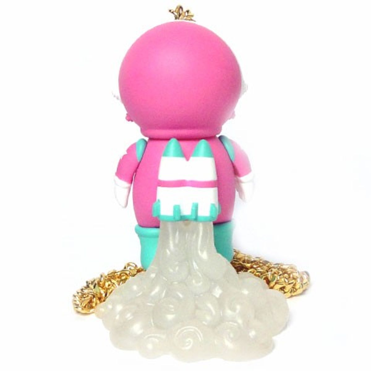 DUM ENGLISH ASTRONAUT SKULL STAR NECKLACE - PINK