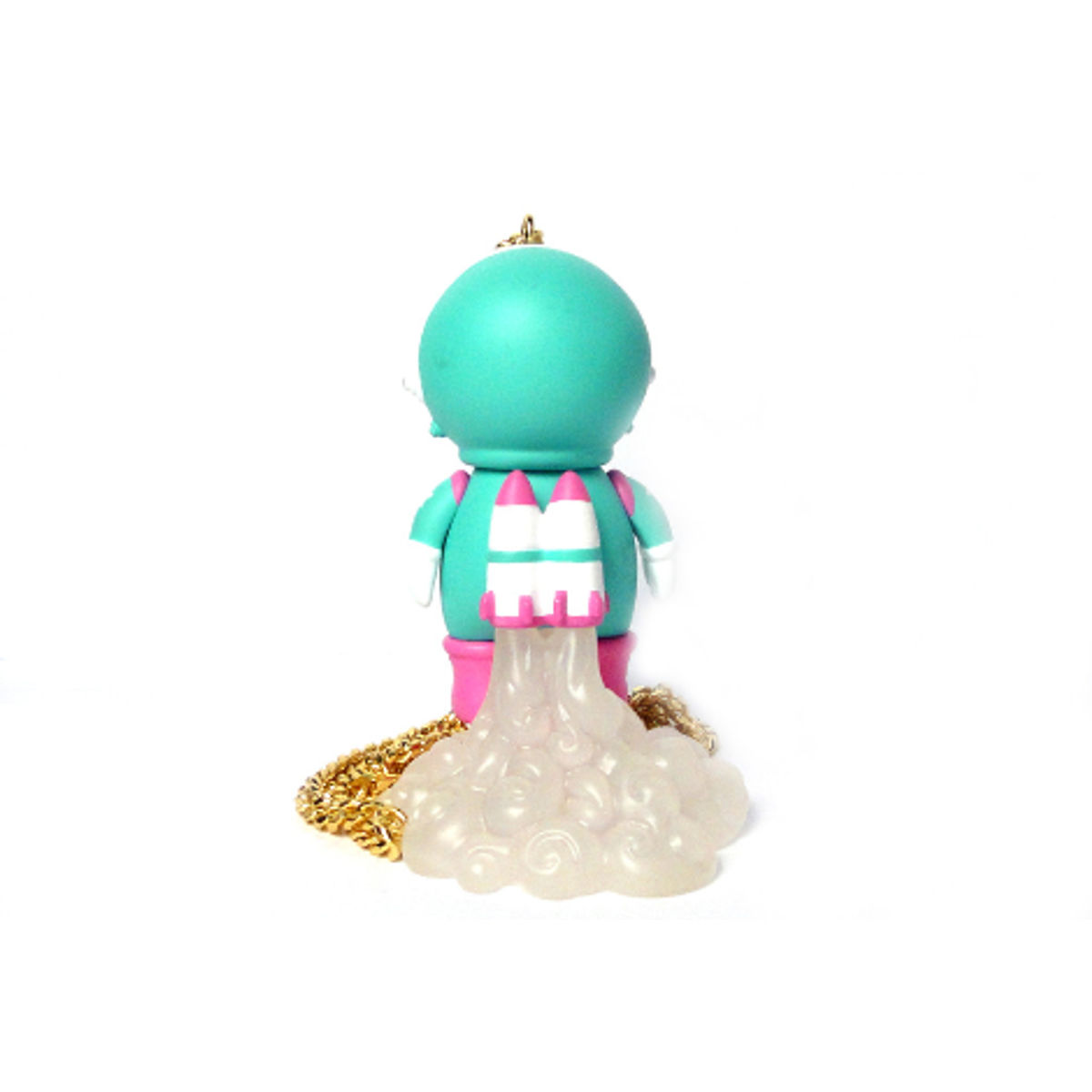 DUM ENGLISH ASTRONAUT SKULL STAR NECKLACE - TURQUOISE