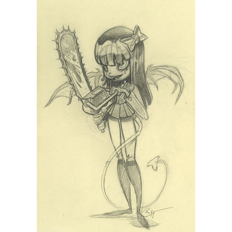 Terror Girls: The Devils Vampire Sketch by Brandt Peters