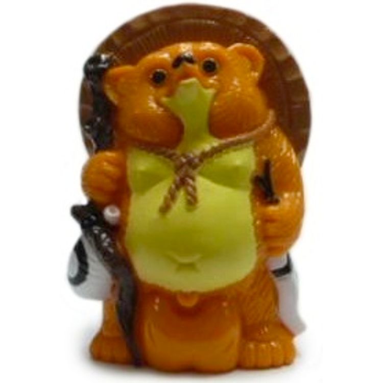 Mini Tanuki -Orange by Real X Head (Mori Katsura)