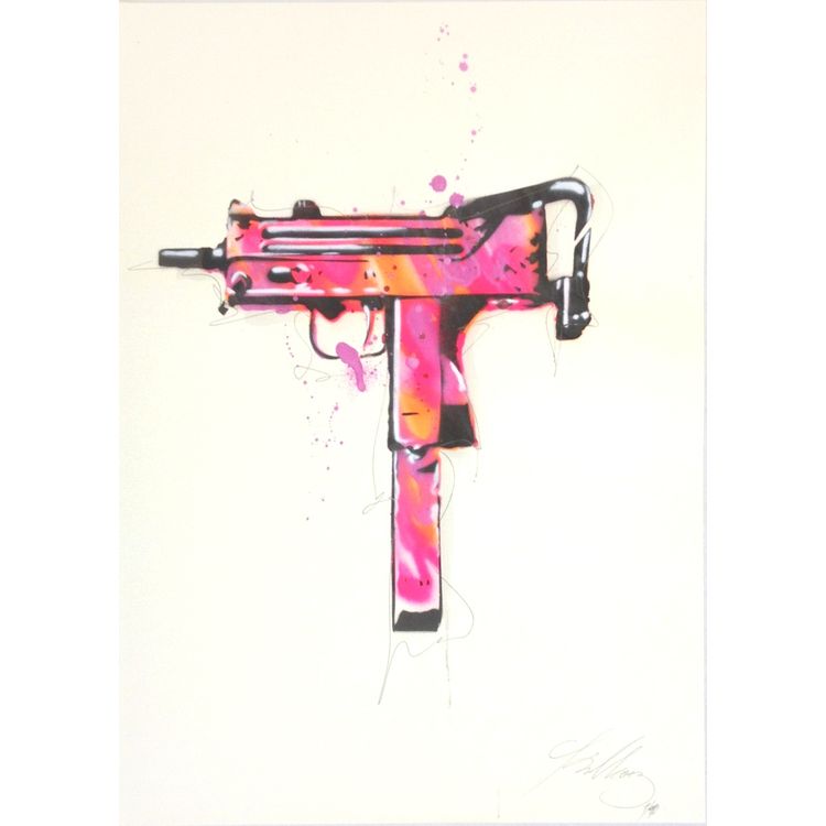 My UZI Weighs a Ton - Pink by Wolfgang Krell