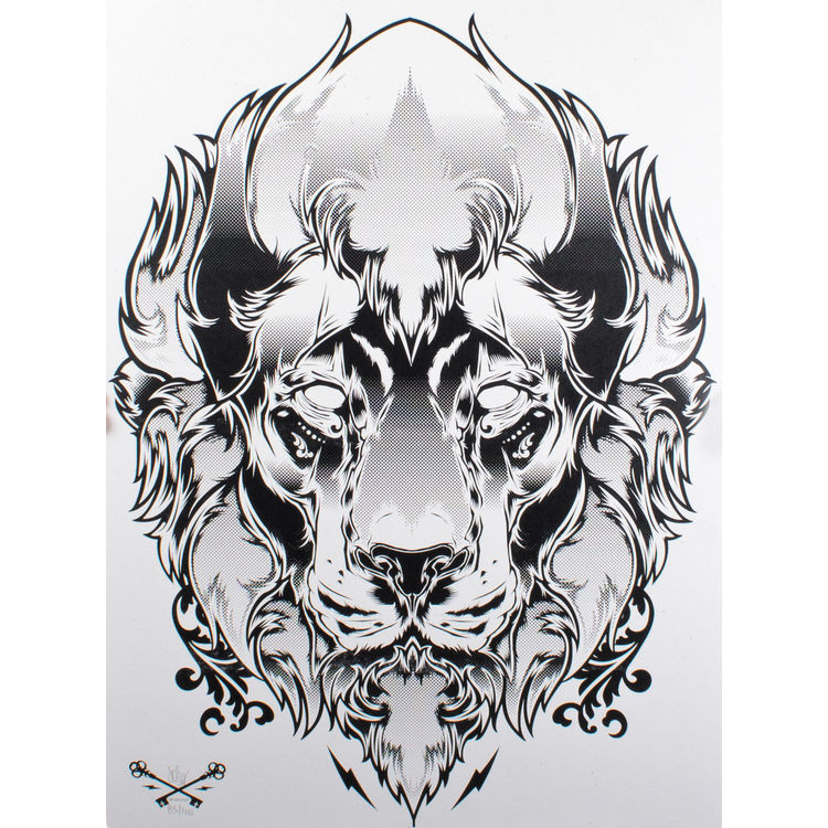 Halftone Series Lion by Hydro74