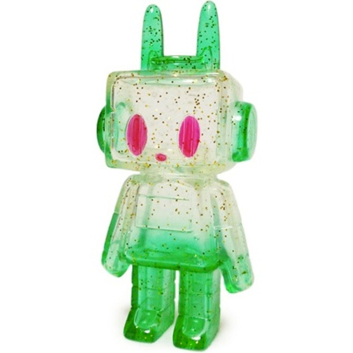 Bunny Robot - Clear Green Lamé
