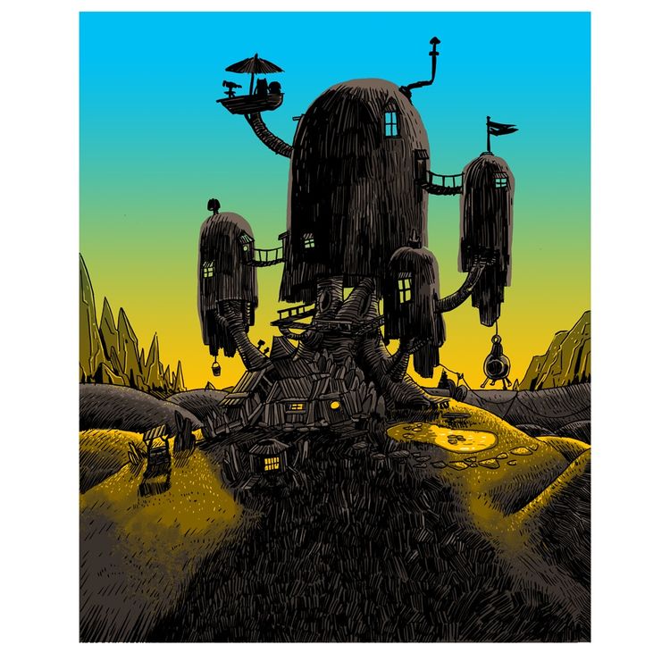 Dawn over Ooo (Adventure Time) by Tim Doyle