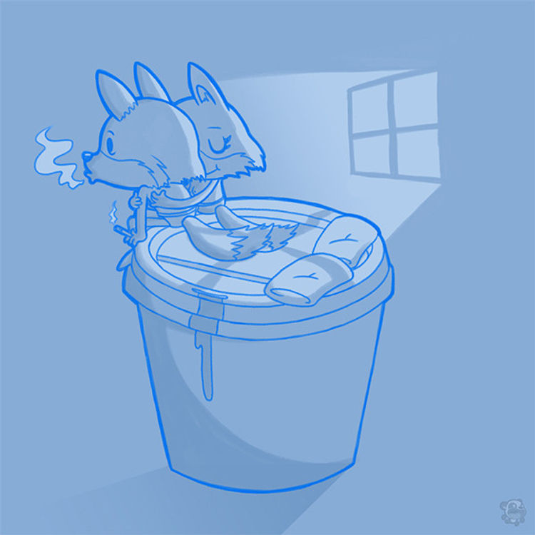 Morning Coffee and Cigarette by PodgyPanda