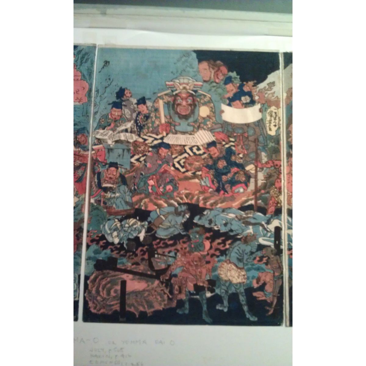 "Emma-O" The King of Hell Judging the Souls of the Dead Triptych