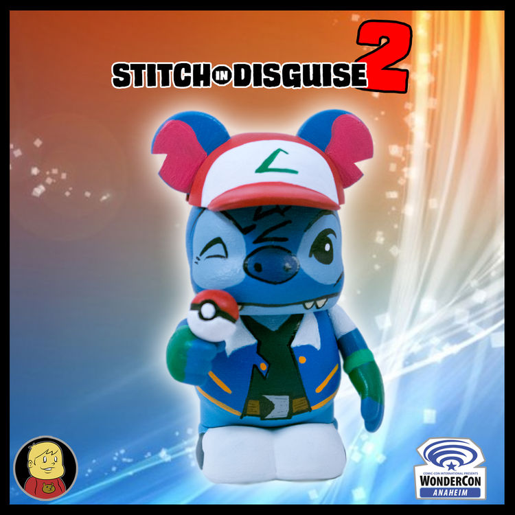 Stitch as Pokemon Trainer Ash by Firehead Design (Cesar Diaz)