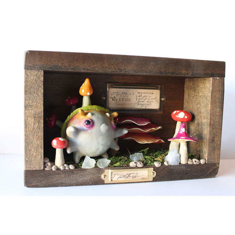 Shroom Fattybug Diorama Box No. 1 by Sawdust Bear (Shing Yin Khor)