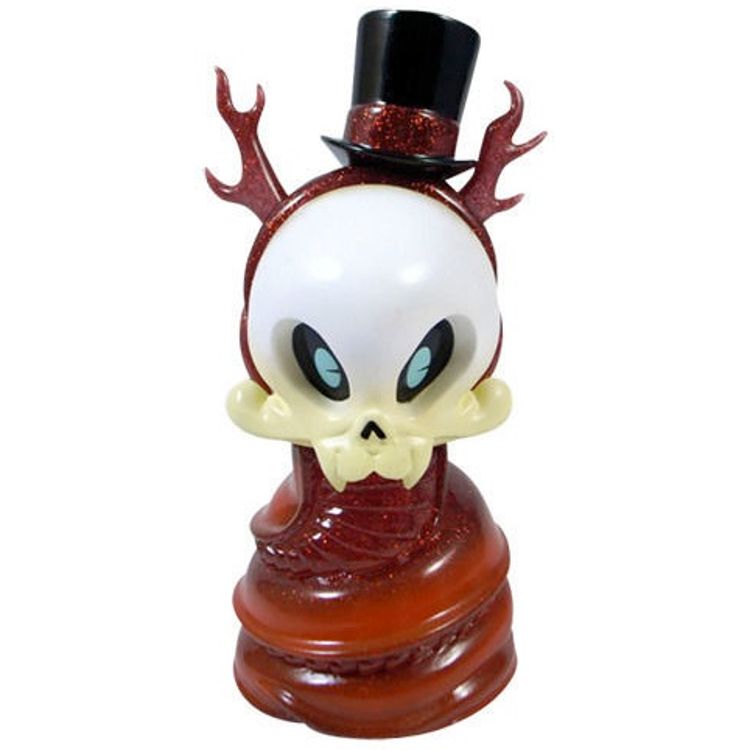 Heathern Snake Skelve - Red Glitter by Brandt Peters