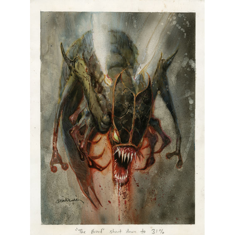 The Brood Watercolor by Bill Sienkiewicz