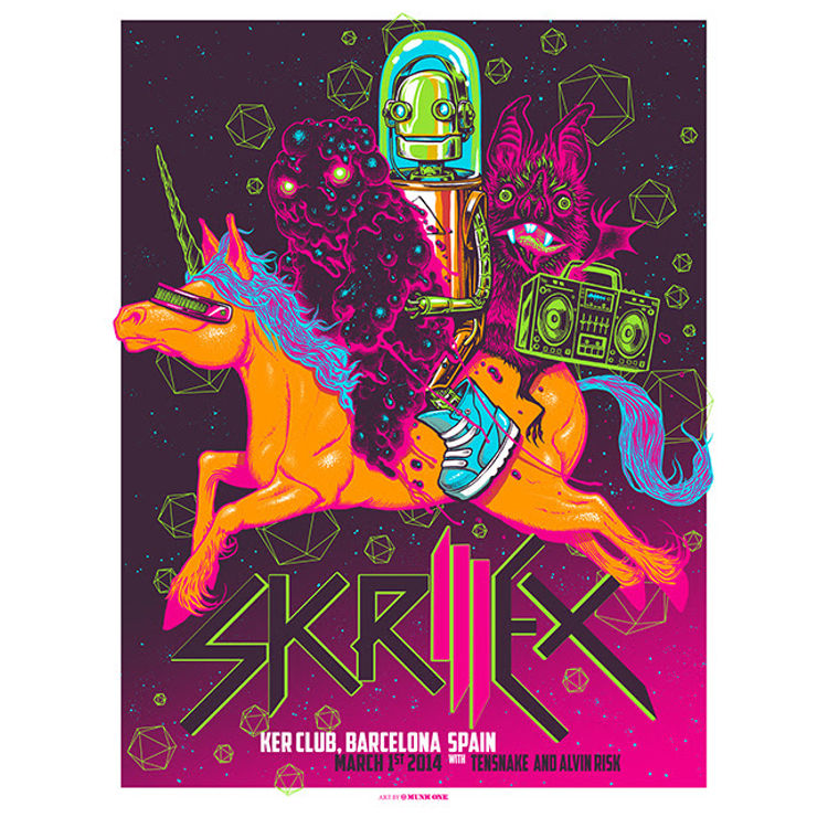 Skrillex – Barcelona Spain 2014 by Munk One