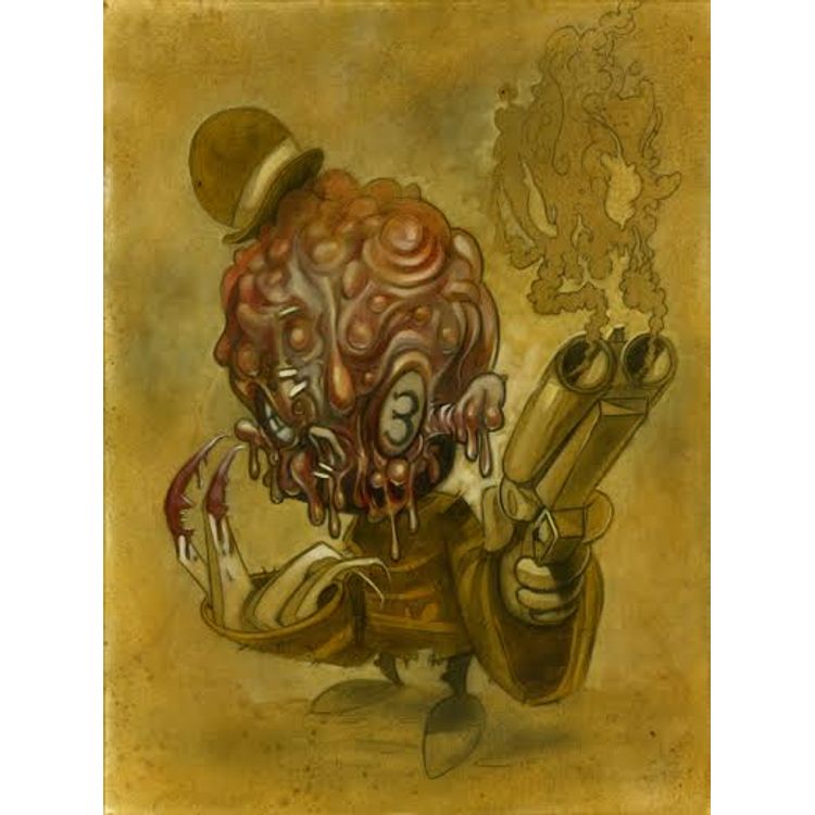 Ooze Scull Study 001 Print by Brandt Peters