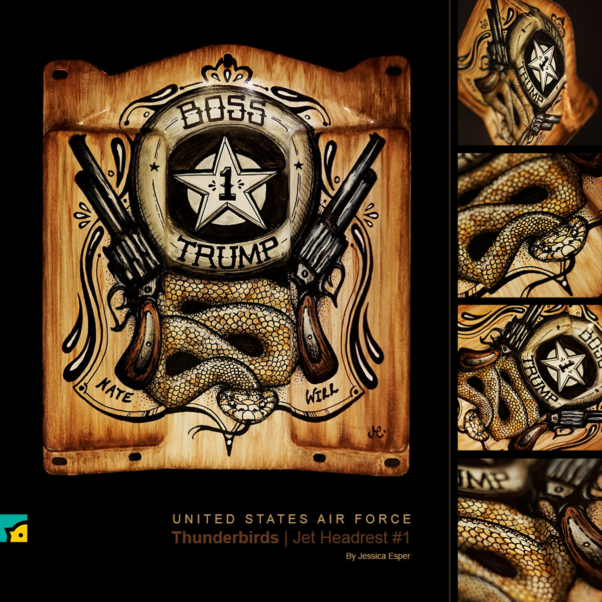 United States Air Force - Thunderbirds - Jet Headrest