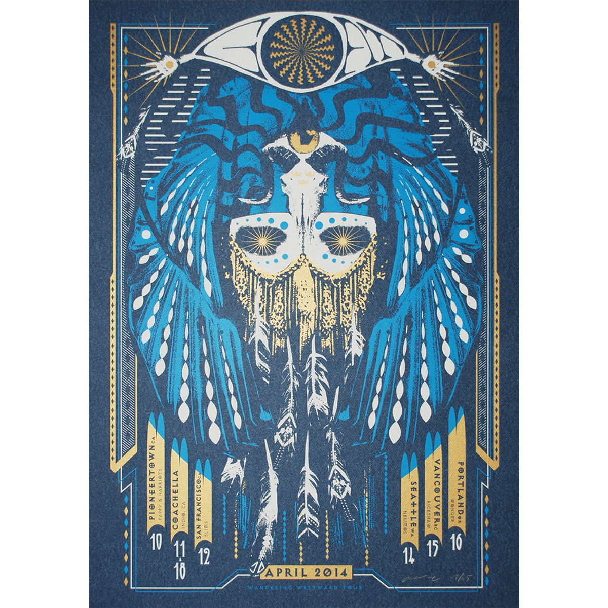 Goat - Wandering Westward, Blue on Denim Variant