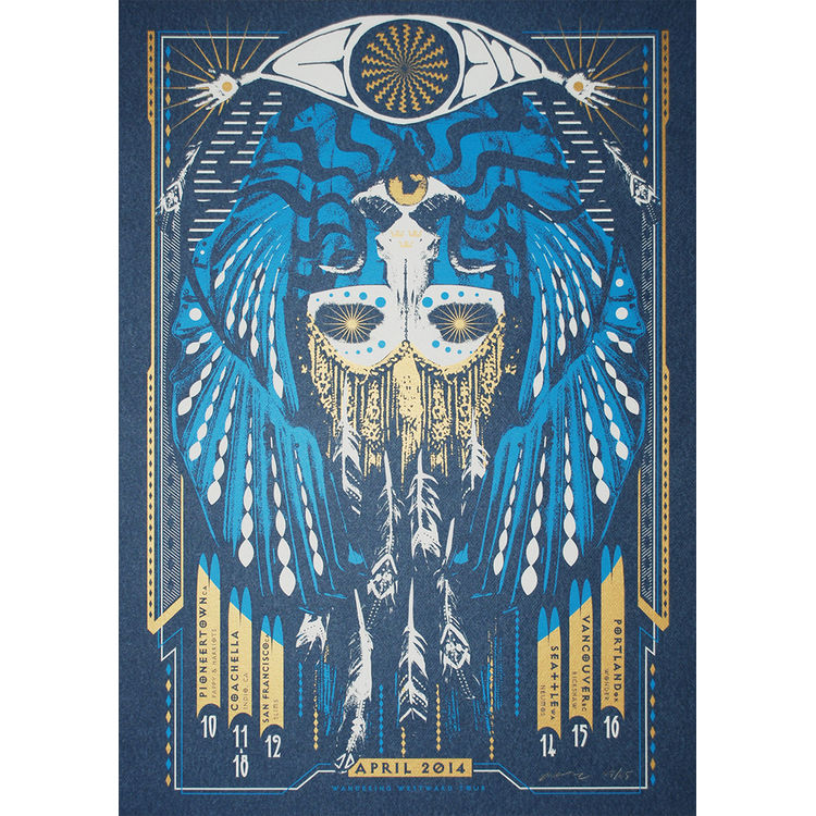 Goat - Wandering Westward, Blue on Denim Variant by Adam Pobiak