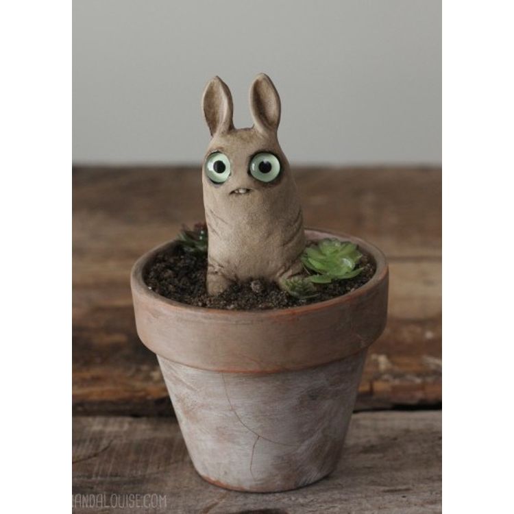 Potted Pipsqueak, Brown #1 by Amanda Louise Spayd