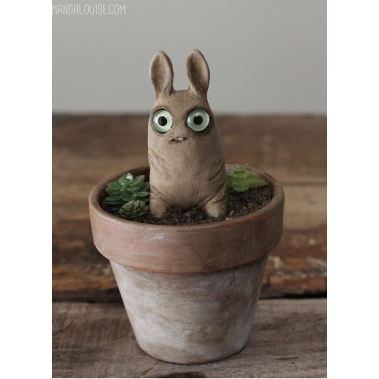 Potted Pipsqueak, Brown #2 by Amanda Louise Spayd